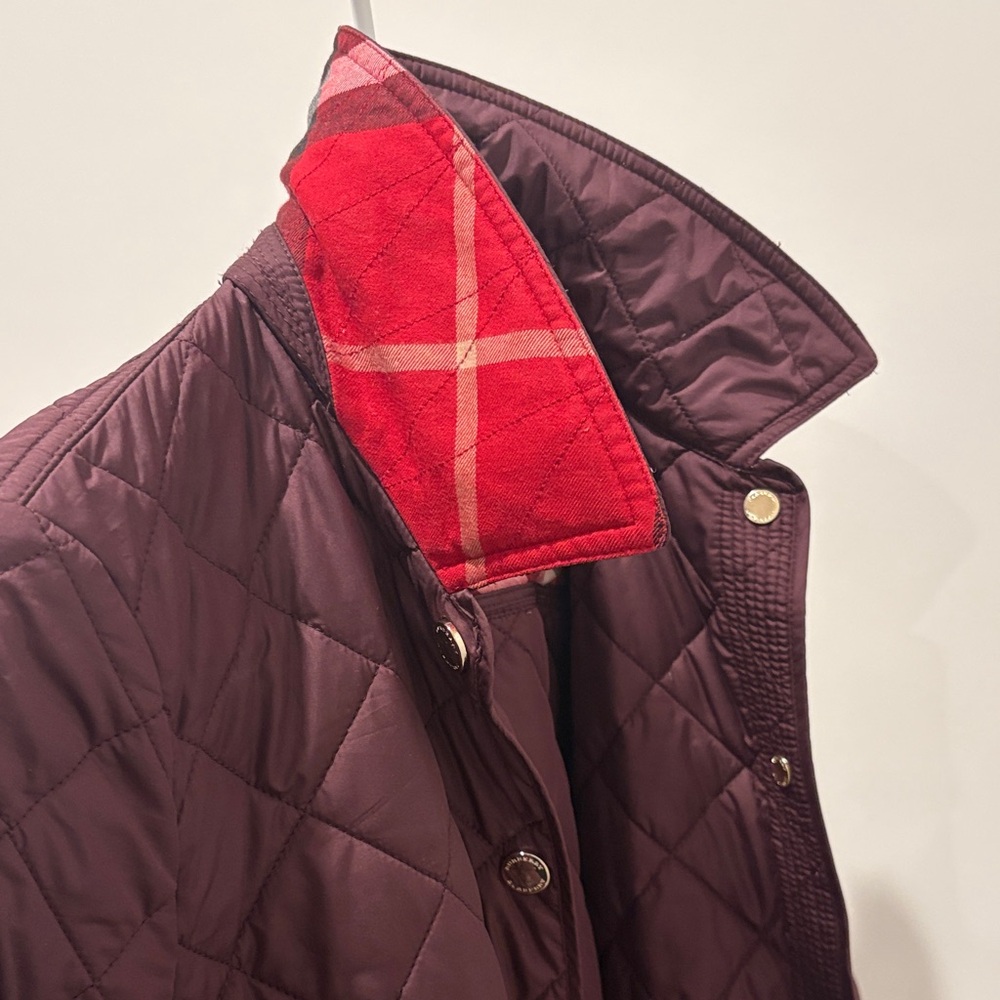 Burberry Deep Burgundy Quilted Jacket - Picture 6 of 6